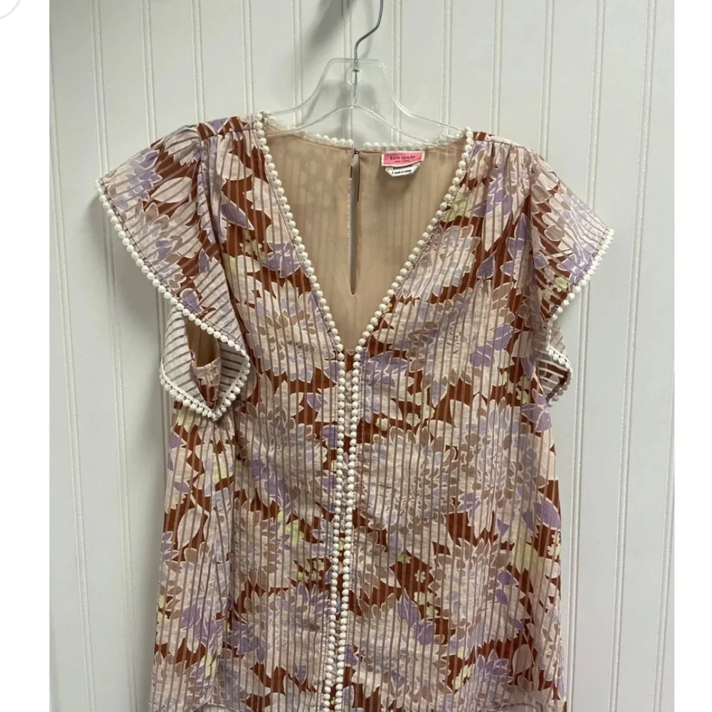 KATE SPADE Exotic Bloom Burnout Top